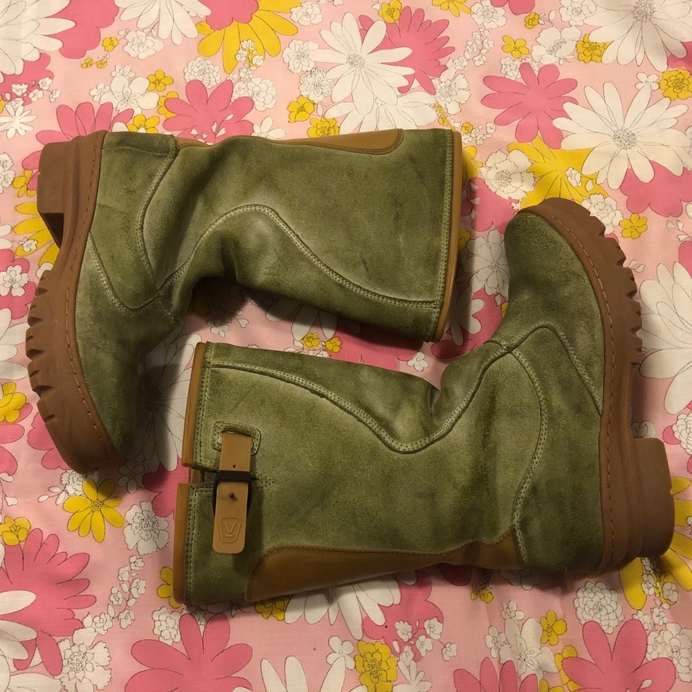 KEEN Willamette Suede Green Leather Boots